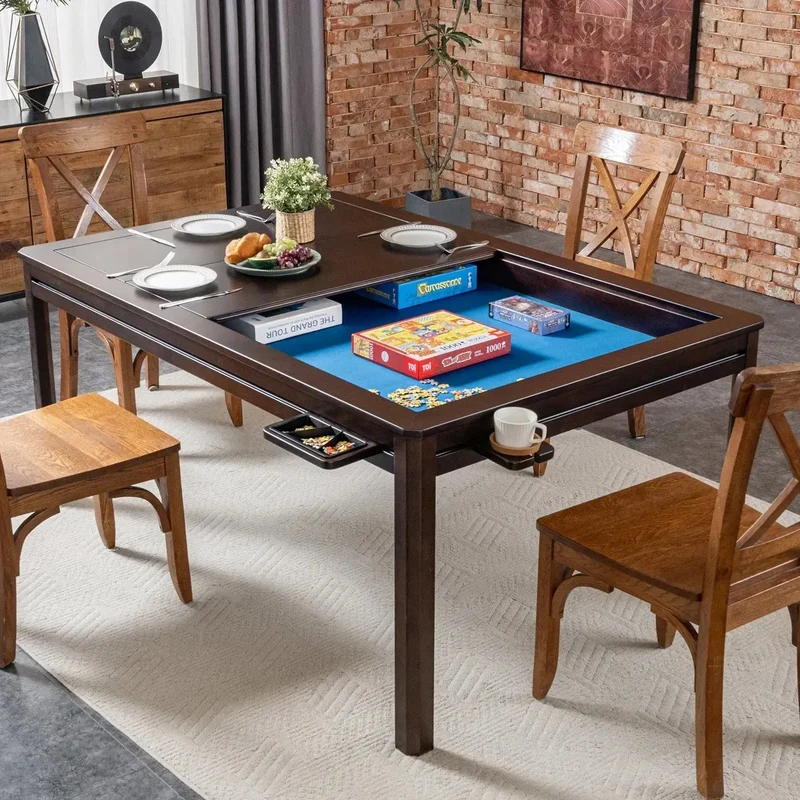 DECK AND DISCARD Holders for Wooden Table
