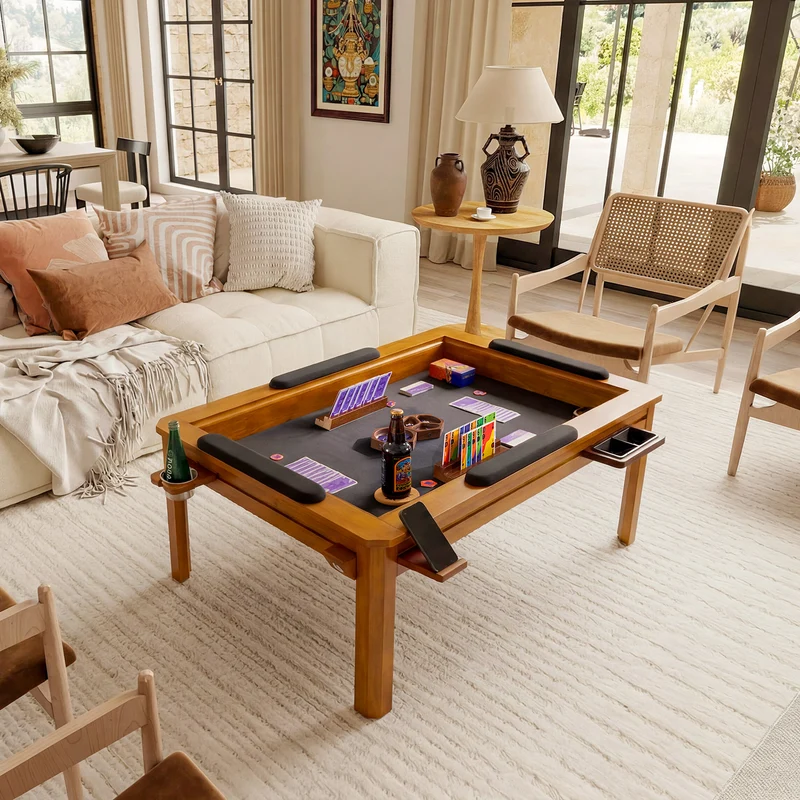 Wooden Coffee Gaming Table With Topper
