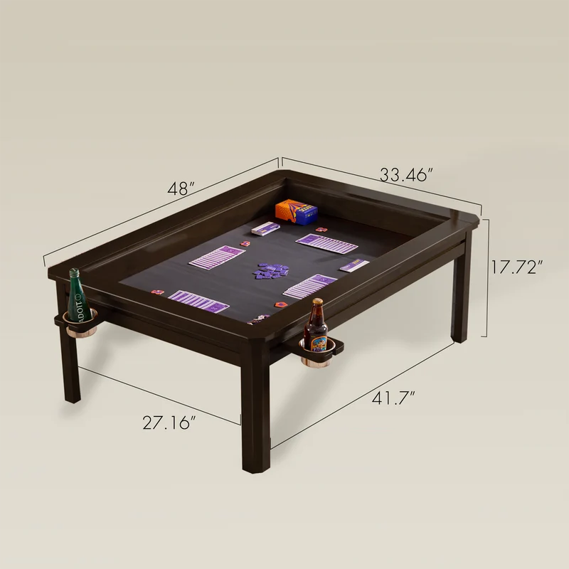 Wooden Coffee Gaming Table With Topper