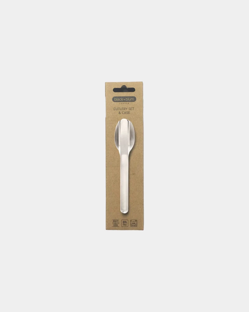 Set de cubiertos Black + Blum acero para personalizar