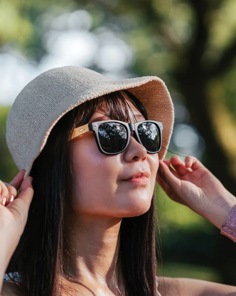 Gafas de sol bambú y plástico reciclado para personalizar