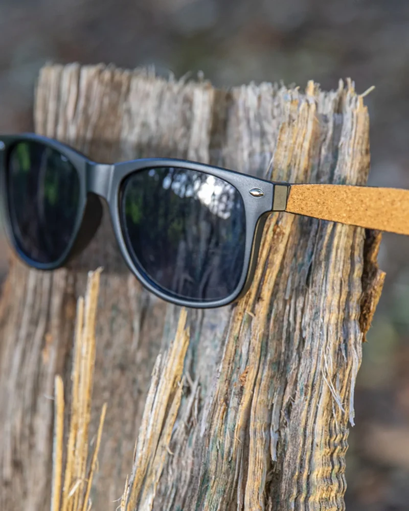 Gafas de sol PC reciclado GRS con corcho para personalizar
