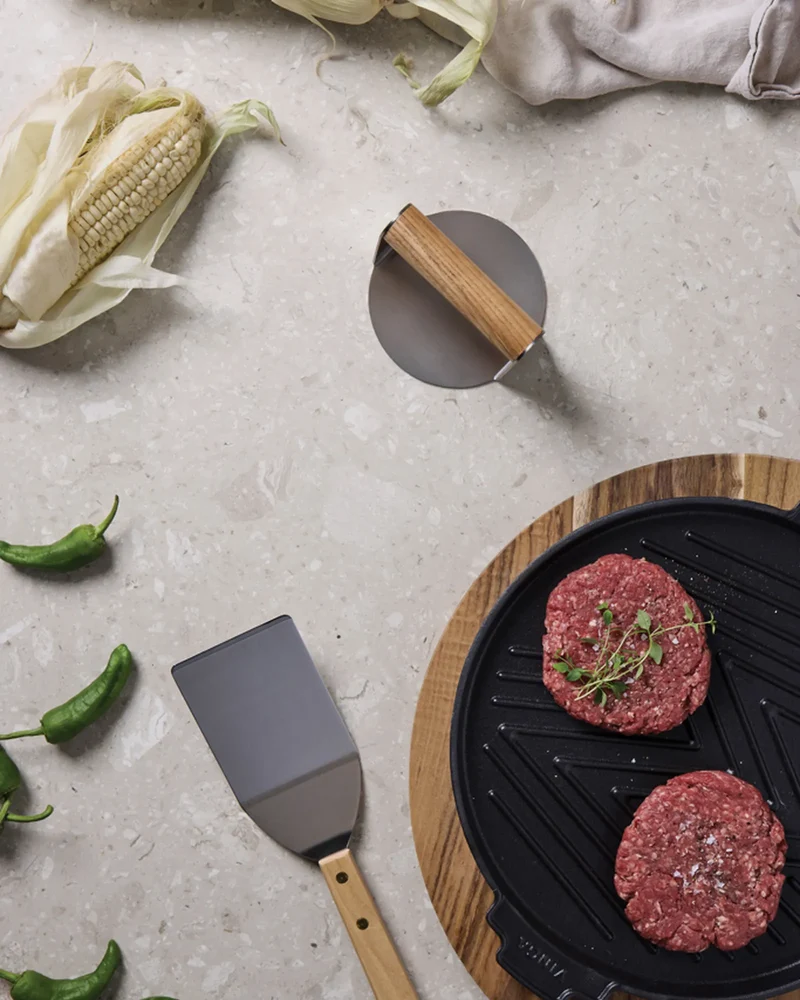 Prensa para hamburguesas Vinga Paso 11 cm para personalizar