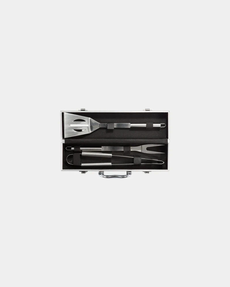 Set barbacoa 3 piezas acero inoxidable para personalizar