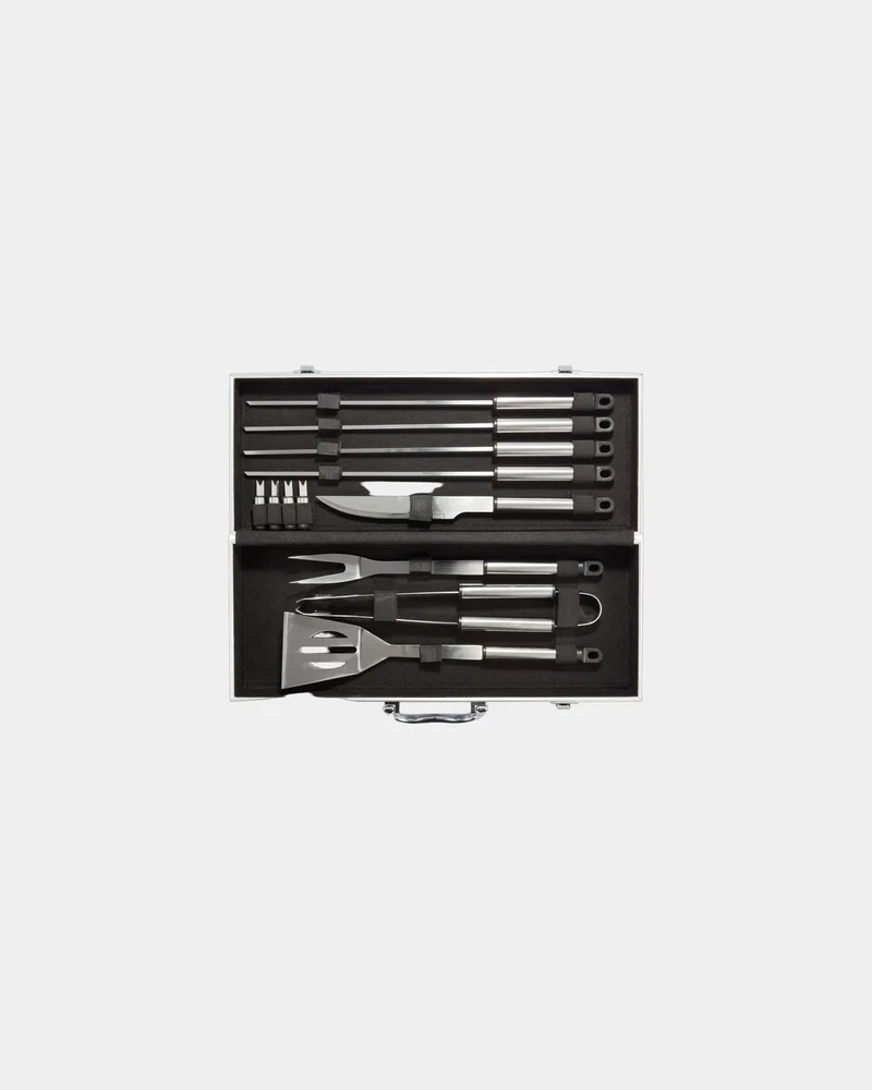 Set barbacoa 12 piezas acero inoxidable para personalizar