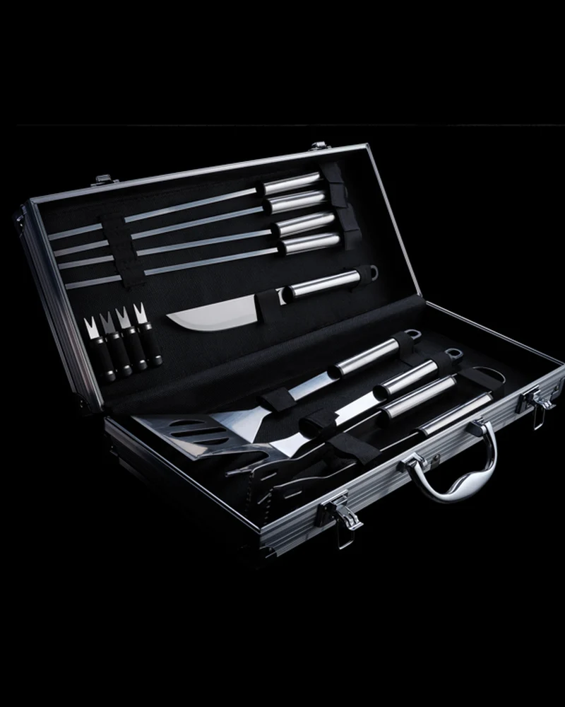 Set barbacoa 12 piezas acero inoxidable para personalizar