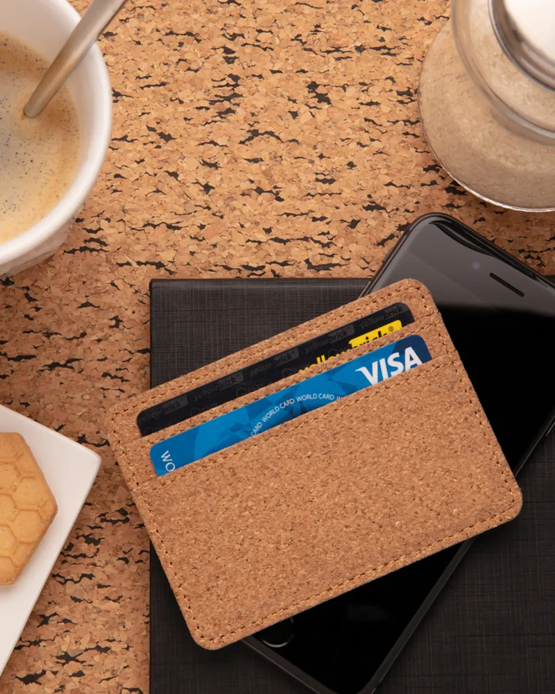 Tarjetero de corcho anti-RFID para personalizar