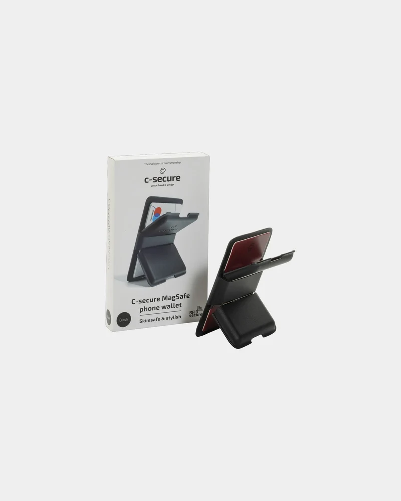 Tarjetero MagSafe cuero PU antiRFID para personalizar