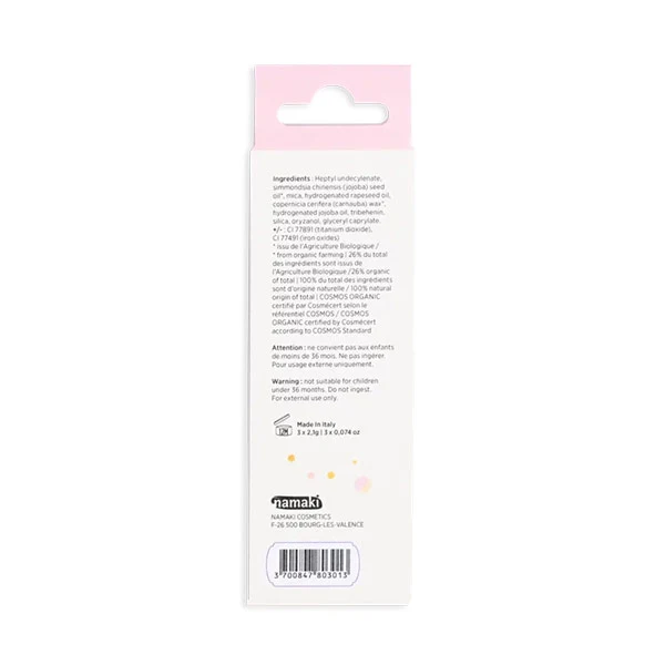 Set 3 Lápices Maquillaje Orgánico Namaki Purpurina Cálidos
